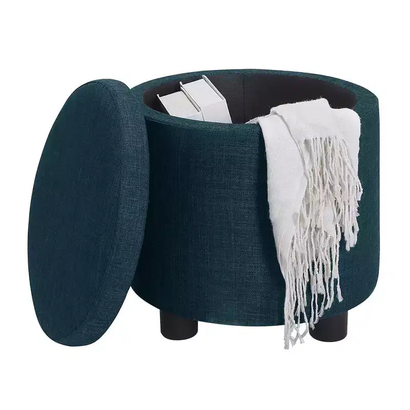 Breighton Home Designs4Comfort Pouf Contenitore Rotondo con Vassoio Reversibile