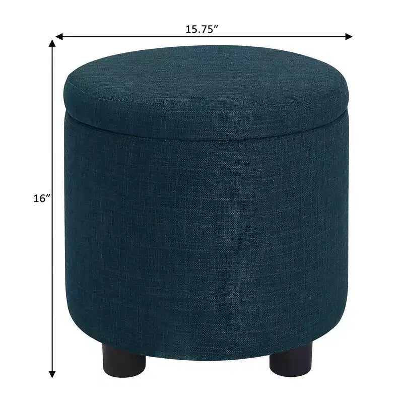 Breighton Home Designs4Comfort Pouf Contenitore Rotondo con Vassoio Reversibile