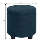 Breighton Home Designs4Comfort Pouf Contenitore Rotondo con Vassoio Reversibile