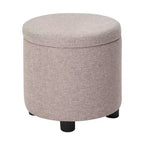 Breighton Home Designs4Comfort Pouf Contenitore Rotondo con Vassoio Reversibile