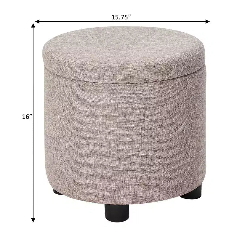 Breighton Home Designs4Comfort Pouf Contenitore Rotondo con Vassoio Reversibile
