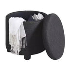 Breighton Home Designs4Comfort Pouf Contenitore Rotondo con Vassoio Reversibile