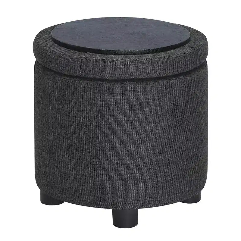 Breighton Home Designs4Comfort Pouf Contenitore Rotondo con Vassoio Reversibile