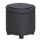 Breighton Home Designs4Comfort Pouf Contenitore Rotondo con Vassoio Reversibile