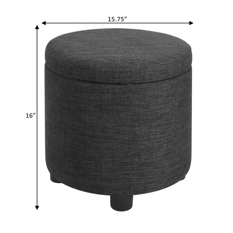 Breighton Home Designs4Comfort Pouf Contenitore Rotondo con Vassoio Reversibile