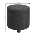 Breighton Home Designs4Comfort Pouf Contenitore Rotondo con Vassoio Reversibile