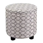 Breighton Home Designs4Comfort Pouf Contenitore Rotondo con Vassoio Reversibile