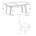 Set da pranzo WyndenHall Normandy Tierney da 7 pezzi