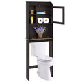 Modern Over The Toilet Space Saver Organization Wood Storage Cabinet for Home, Bathroom - Espresso