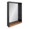 Mehta Functional Wall Mirror Rustic Brown - Kate & Laurel All Things Decor