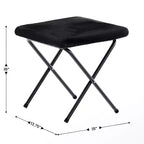 Flash Furniture Gwen 38 pollici, sedia a mezza luna pieghevole oversize portatile in pelliccia sintetica con poggiapiedi pieghevole per dormitorio e camera da letto
