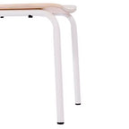 Flash Furniture Confezione da 2 Sedie da Pranzo Cyprus in Legno Massello di Grado Commerciale con Telaio in Metallo e Finitura Anticata