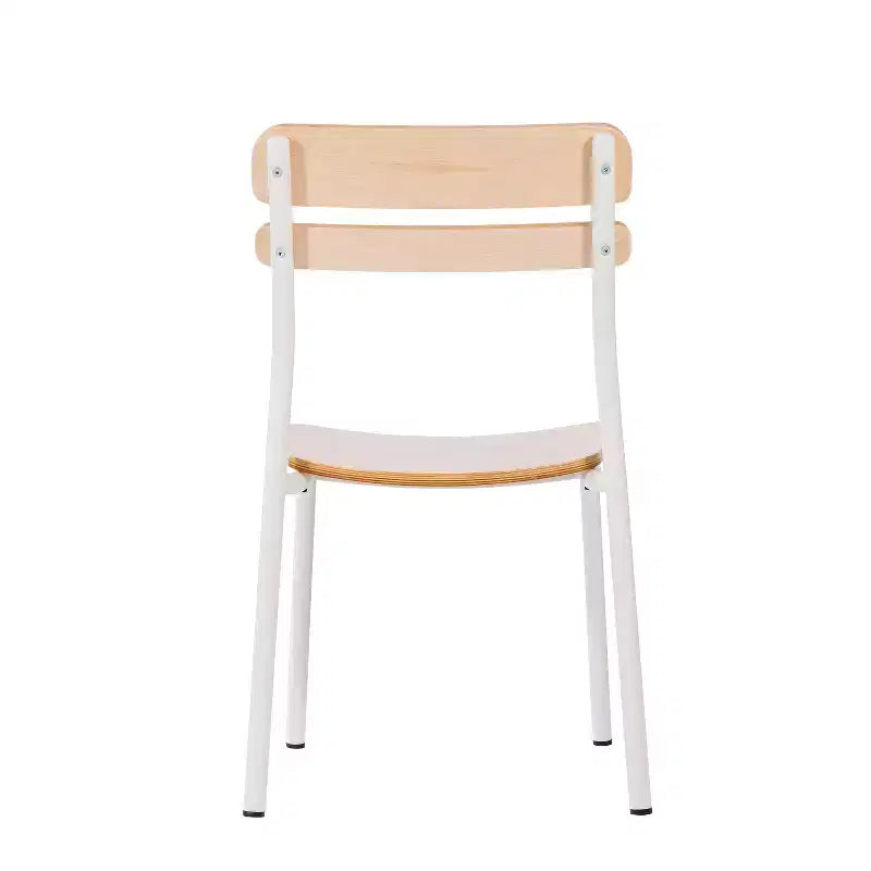 Flash Furniture Confezione da 2 Sedie da Pranzo Cyprus in Legno Massello di Grado Commerciale con Telaio in Metallo e Finitura Anticata