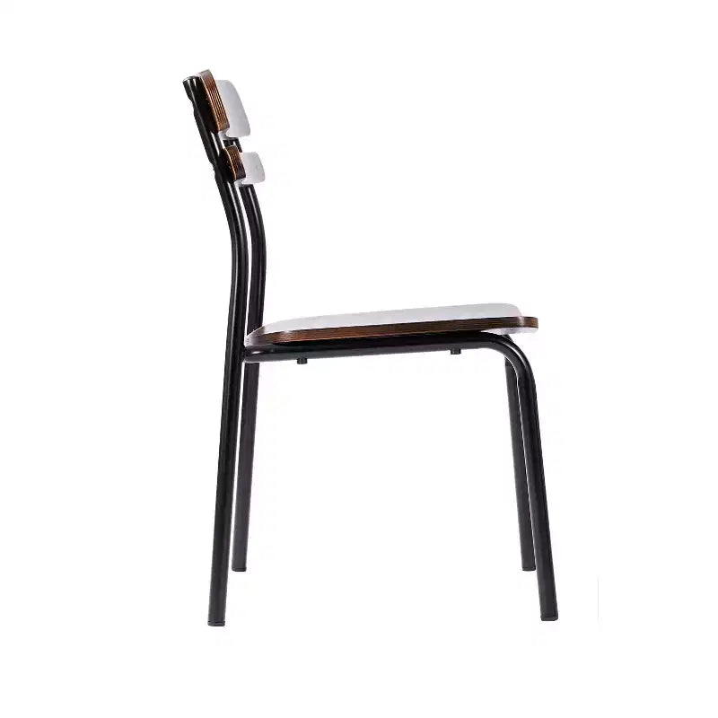 Flash Furniture Confezione da 2 Sedie da Pranzo Cyprus in Legno Massello di Grado Commerciale con Telaio in Metallo e Finitura Anticata