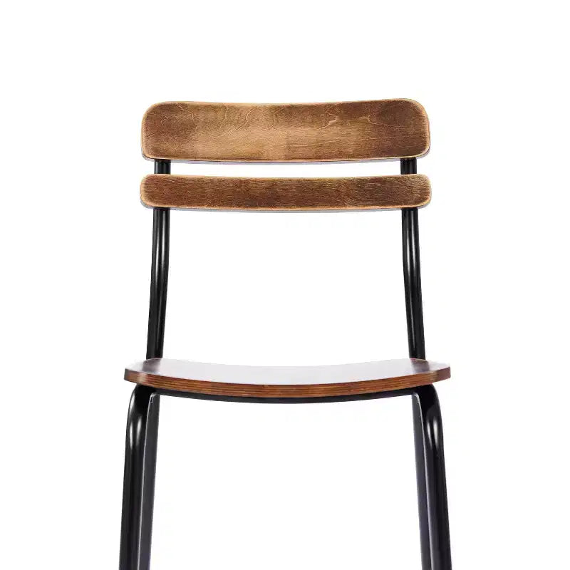 Flash Furniture Confezione da 2 Sedie da Pranzo Cyprus in Legno Massello di Grado Commerciale con Telaio in Metallo e Finitura Anticata