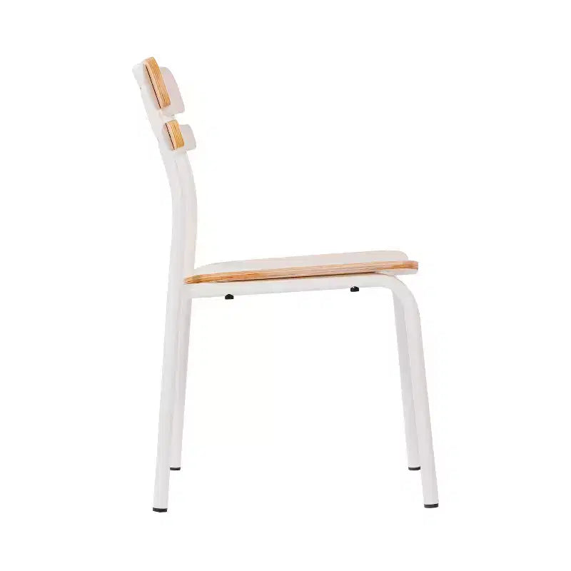 Flash Furniture Confezione da 2 Sedie da Pranzo Cyprus in Legno Massello di Grado Commerciale con Telaio in Metallo e Finitura Anticata