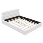 Struttura Letto a Piattaforma in Legno Imbottita Queen Size con Testiera in Velluto - ModernLuxe