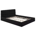 Struttura Letto a Piattaforma in Legno Imbottita Queen Size con Testiera in Velluto - ModernLuxe