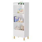 Libreria per bambini, libreria a 4 ripiani, organizer per giocattoli, mensole per cameretta, sala giochi, asilo nido