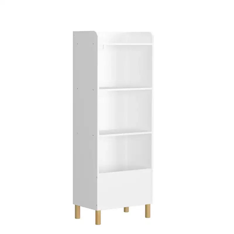 Libreria per bambini, libreria a 4 ripiani, organizer per giocattoli, mensole per cameretta, sala giochi, asilo nido