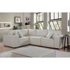 Divano componibile modulare con pouf