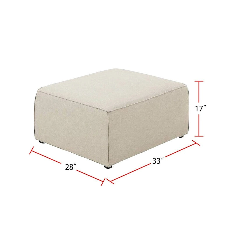 Divano componibile modulare con pouf
