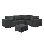 Divano componibile modulare con pouf