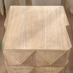 Tavolino retrò, tavolino moderno di design a colonna, tavolino laterale in legno per soggiorno, camera da letto e appartamento, tridimensionale