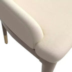 LeisureMod Sedia Moderna da Pranzo Rivestita in Pelle con Gambe in Legno di Caucciù Marrone Sedie Laterali per Cucina Accent Serie Viva