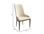 LeisureMod Sedia Moderna da Pranzo Rivestita in Pelle con Gambe in Legno di Caucciù Marrone Sedie Laterali per Cucina Accent Serie Viva