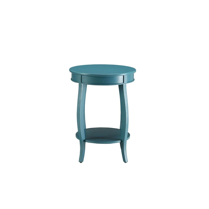 Tavolino Rotondo con Gambe a Cabriole e Ripiano Aperto – 4 Colori