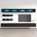 Mobile TV Sospeso a Parete con Luci LED a 16 Colori, 126"L