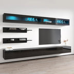 Mobile TV Sospeso a Parete con Luci LED a 16 Colori, 126"L