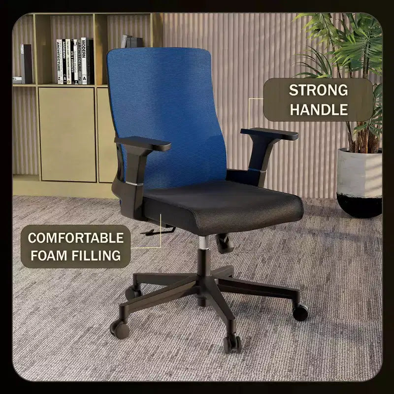 LeisureMod Brio Sedia da ufficio ergonomica in rete - Supporto lombare traspirante - Sedia da scrivania per computer girevole e reclinabile regolabile