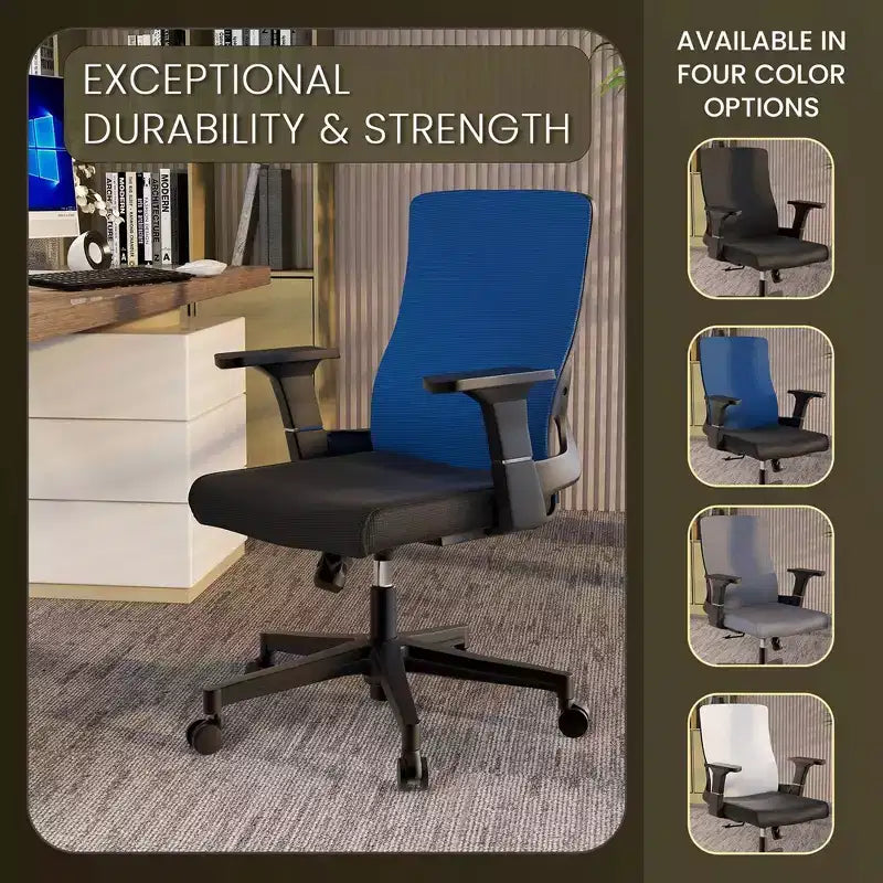LeisureMod Brio Sedia da ufficio ergonomica in rete - Supporto lombare traspirante - Sedia da scrivania per computer girevole e reclinabile regolabile
