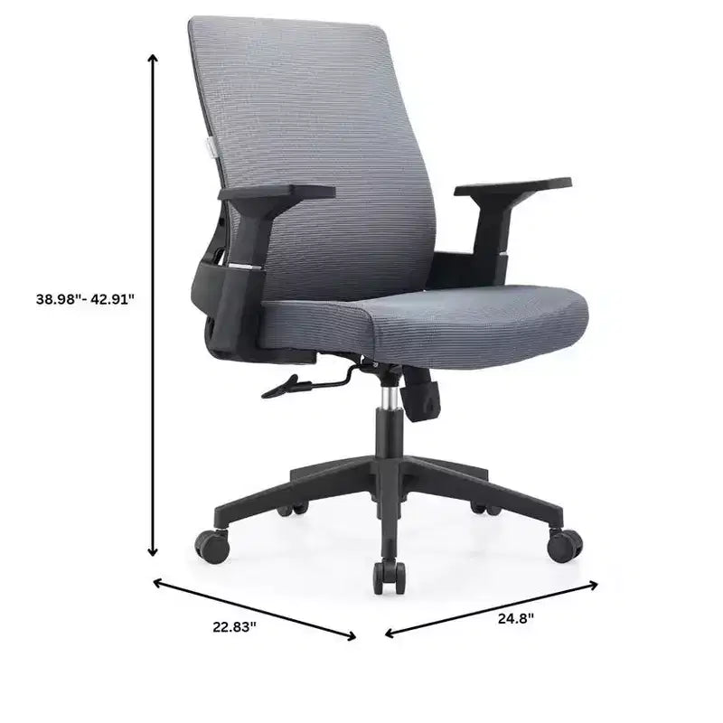 LeisureMod Brio Sedia da ufficio ergonomica in rete - Supporto lombare traspirante - Sedia da scrivania per computer girevole e reclinabile regolabile
