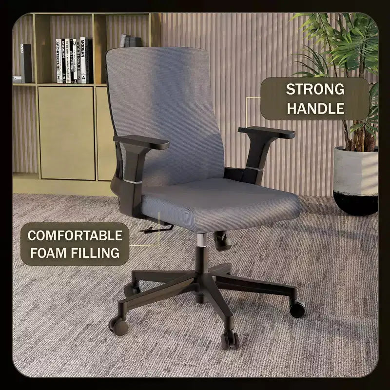 LeisureMod Brio Sedia da ufficio ergonomica in rete - Supporto lombare traspirante - Sedia da scrivania per computer girevole e reclinabile regolabile