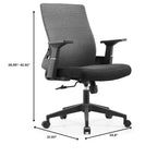 LeisureMod Brio Sedia da ufficio ergonomica in rete - Supporto lombare traspirante - Sedia da scrivania per computer girevole e reclinabile regolabile