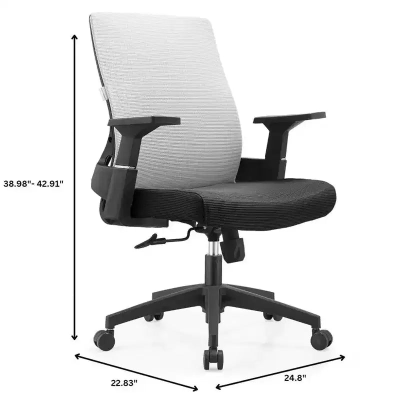 LeisureMod Brio Sedia da ufficio ergonomica in rete - Supporto lombare traspirante - Sedia da scrivania per computer girevole e reclinabile regolabile