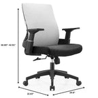 LeisureMod Brio Sedia da ufficio ergonomica in rete - Supporto lombare traspirante - Sedia da scrivania per computer girevole e reclinabile regolabile