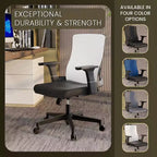 LeisureMod Brio Sedia da ufficio ergonomica in rete - Supporto lombare traspirante - Sedia da scrivania per computer girevole e reclinabile regolabile