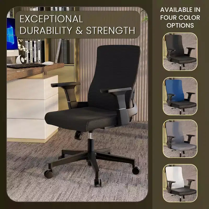 LeisureMod Brio Sedia da ufficio ergonomica in rete - Supporto lombare traspirante - Sedia da scrivania per computer girevole e reclinabile regolabile