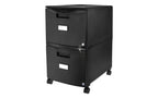 Classificatore mobile a due cassetti Storex, 2 cassetti per documenti formato legale/lettera, nero, 14,75 x 18,25 x 26