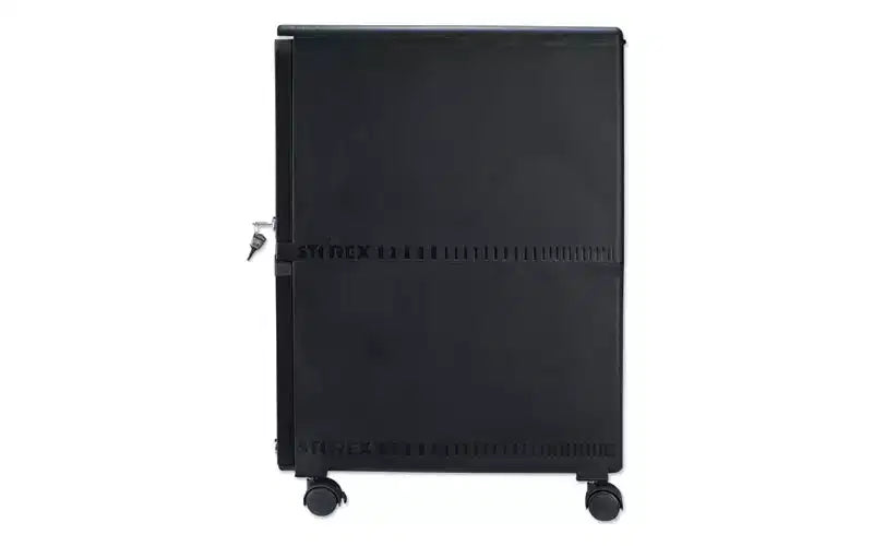 Classificatore mobile a due cassetti Storex, 2 cassetti per documenti formato legale/lettera, nero, 14,75 x 18,25 x 26