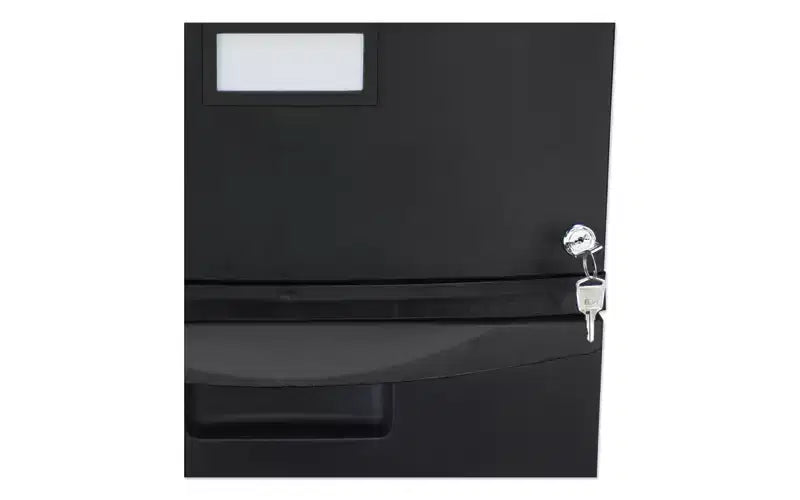 Classificatore mobile a due cassetti Storex, 2 cassetti per documenti formato legale/lettera, nero, 14,75 x 18,25 x 26