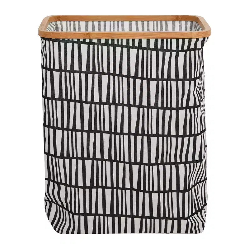 Cesto portabiancheria rettangolare Krush con bordo in bambù Household Essentials