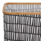 Cesto portabiancheria rettangolare Krush con bordo in bambù Household Essentials