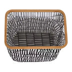 Cesto portabiancheria rettangolare Krush con bordo in bambù Household Essentials