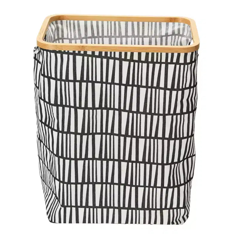 Cesto portabiancheria rettangolare Krush con bordo in bambù Household Essentials