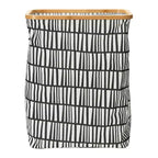 Cesto portabiancheria rettangolare Krush con bordo in bambù Household Essentials